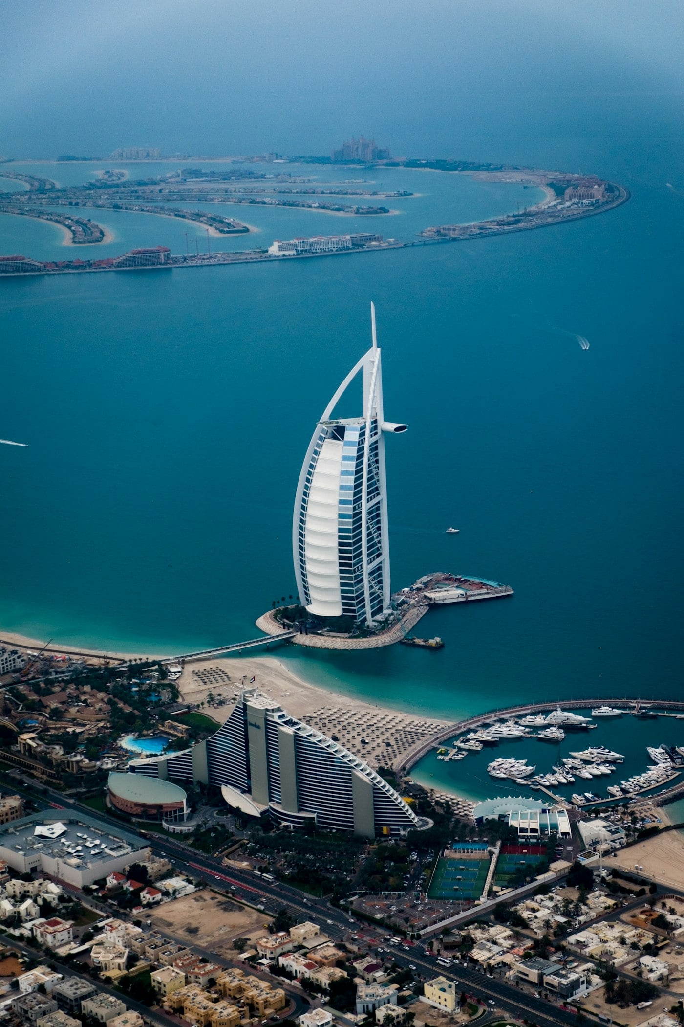 Littoral de Dubaï vu du ciel